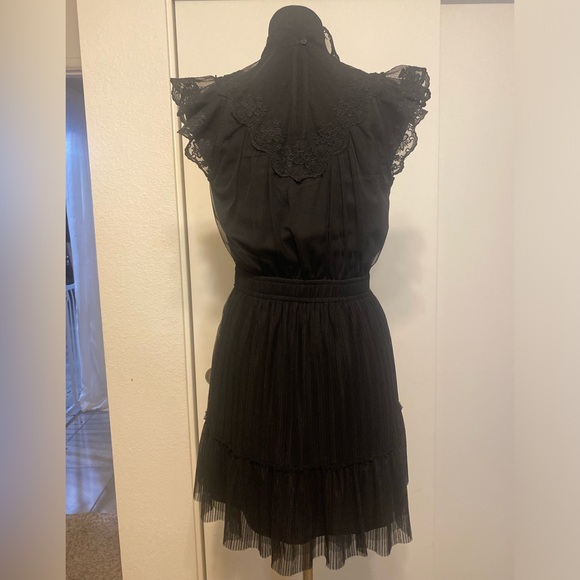 ALLSAINTS
Lace-Trim Azura black Dress classic old money gossip girl 4 - Picture 13 of 16